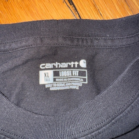 Carhartt Loose Fit Faded Black Short Sleeve Tee Shirt Size XL Tall - Picture 3 of 3